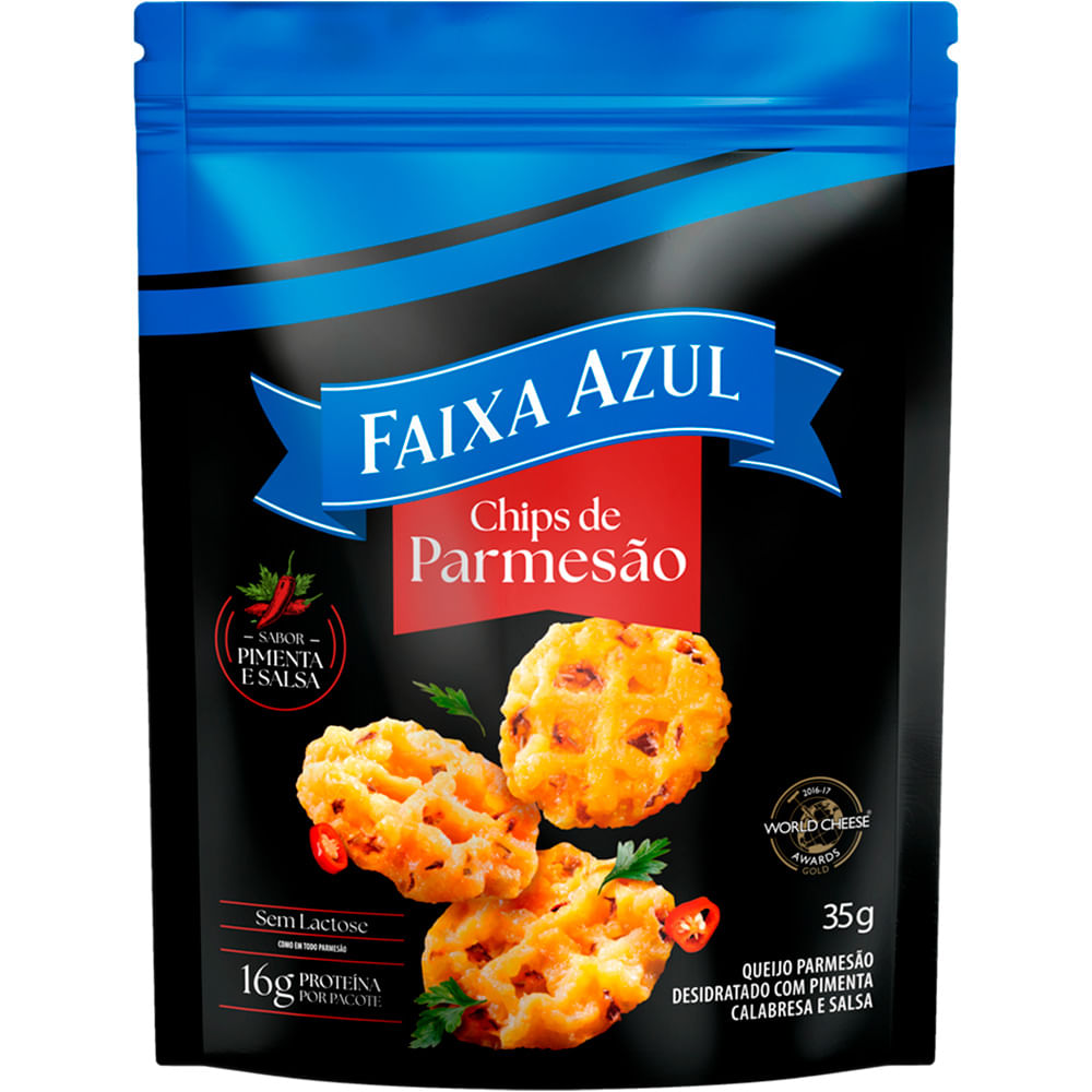 Chips de Parmesão com Pimenta e Salsa Faixa Azul 35g