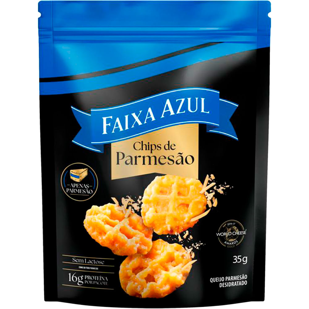 Chips de Parmesão Faixa Azul 35g