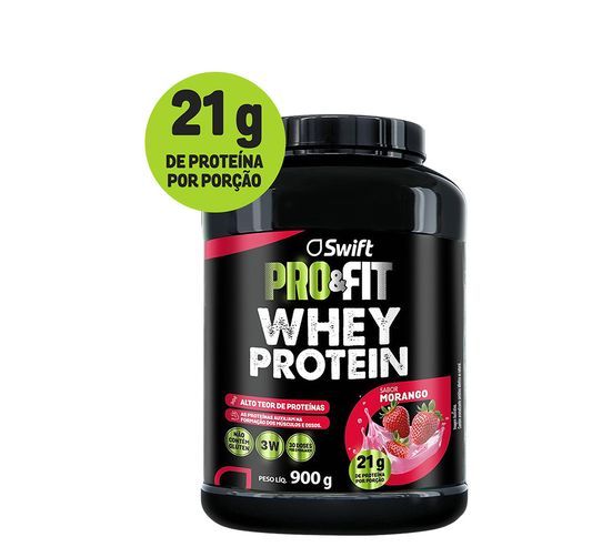 Whey Protein Morango Swift Pro&Fit 900g