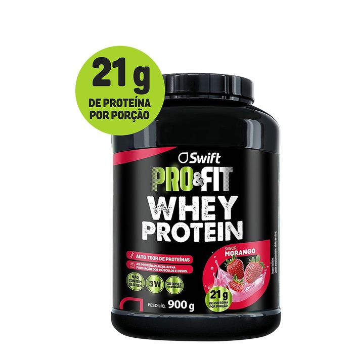 Whey Protein Morango Swift Pro&Fit 900g