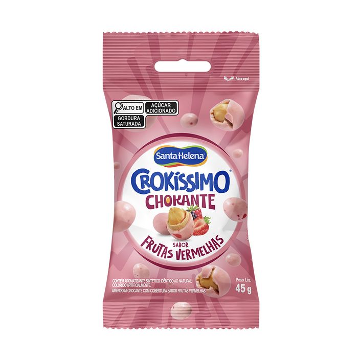 Amendoim Crokissimo de Frutas Vermelhas Santa Helena 45g