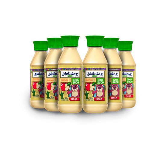 Pack 6 Sucos de Maçã Natural One 180ml
