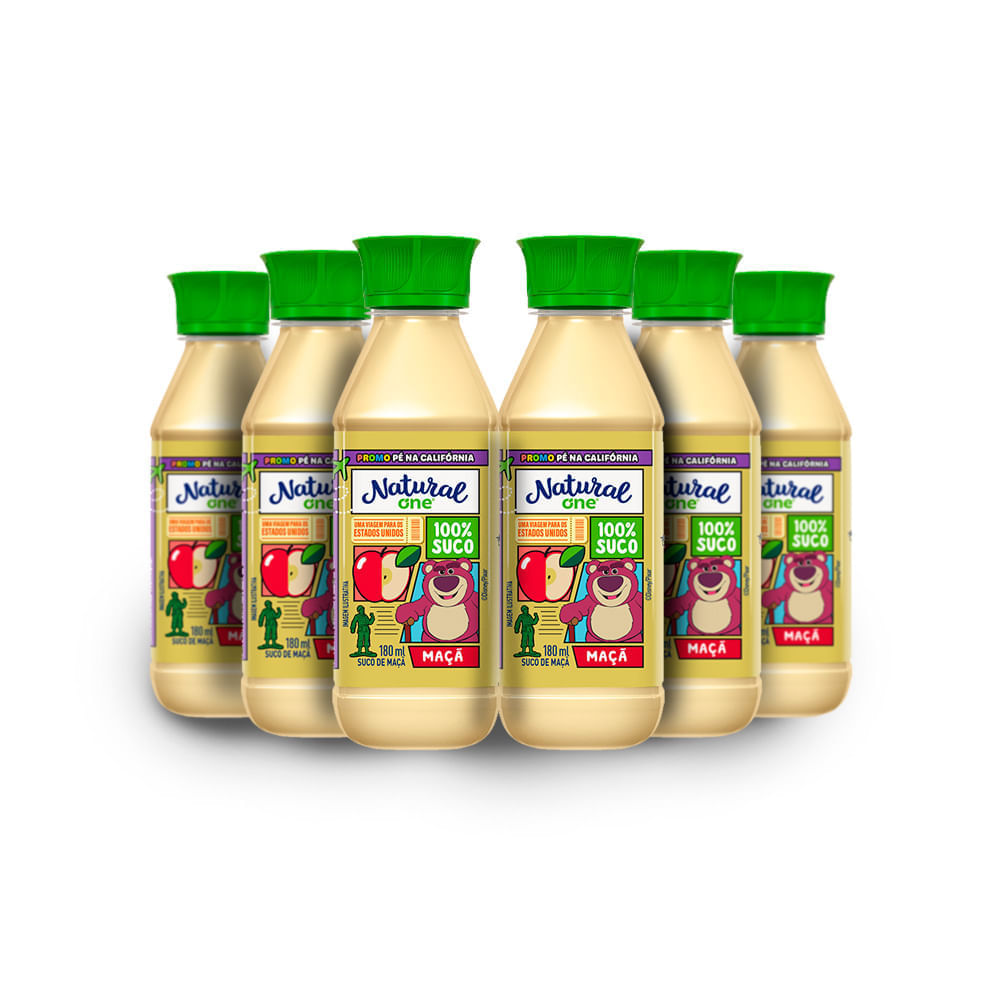 Pack 6 Sucos de Maçã Natural One 180ml