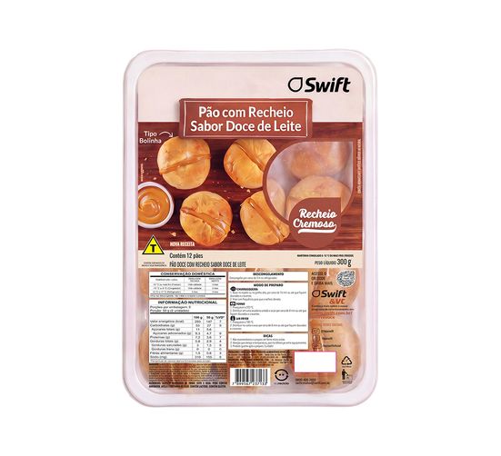 Pão Recheado Doce de Leite Swift 300g