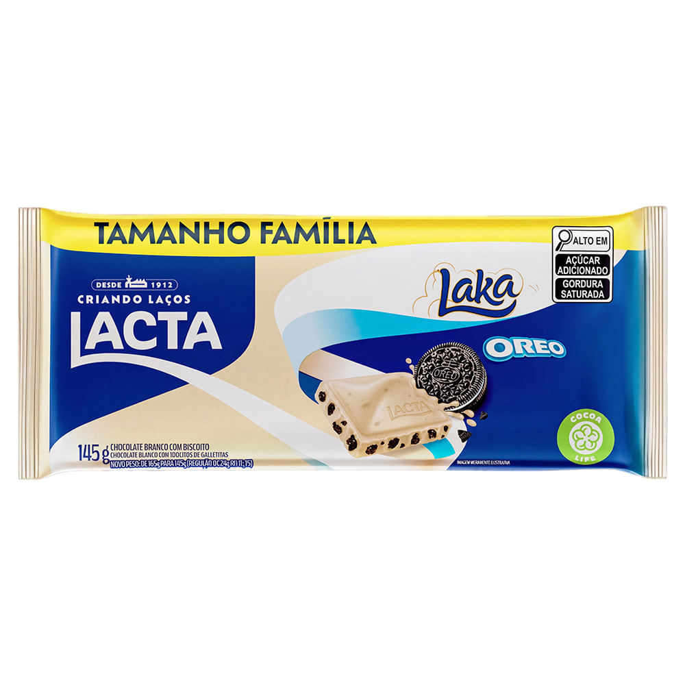 Chocolate Laka com Oreo Lacta 145g