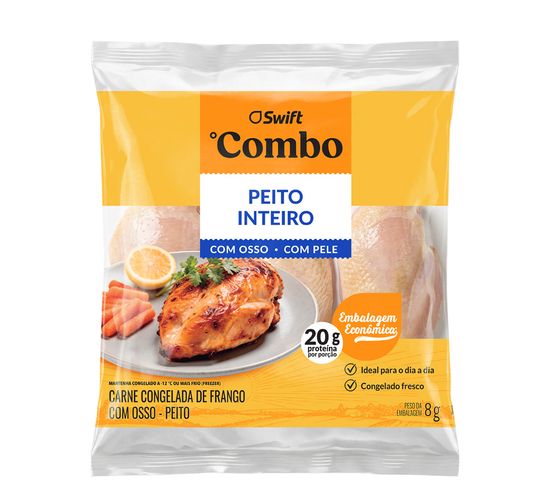 Peito com Osso com Pele Combo de 0,6kg a 1,2kg