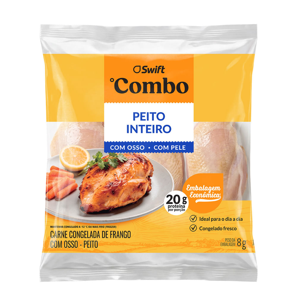 Peito com Osso com Pele Combo de 0,6kg a 1,2kg