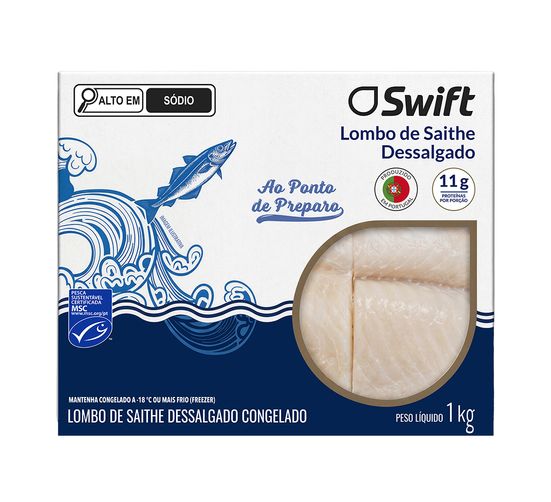 Lombo de Saithe Dessalgado Swift 1kg