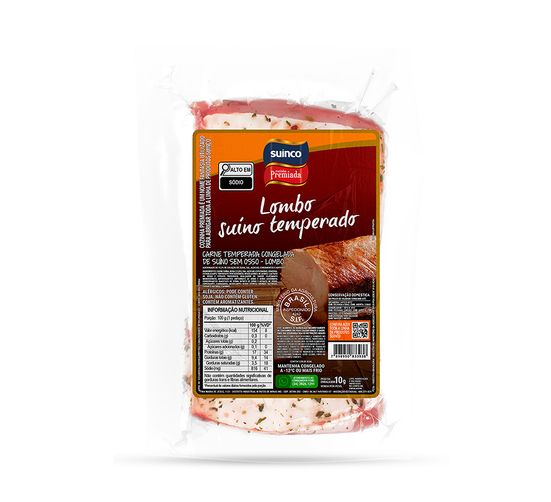 Lombo Suíno Temperado Suinco de 0,8kg a 1,1kg