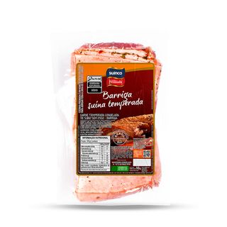 Barriga Suína Temperada Suinco de 0,6kg a 1,2kg