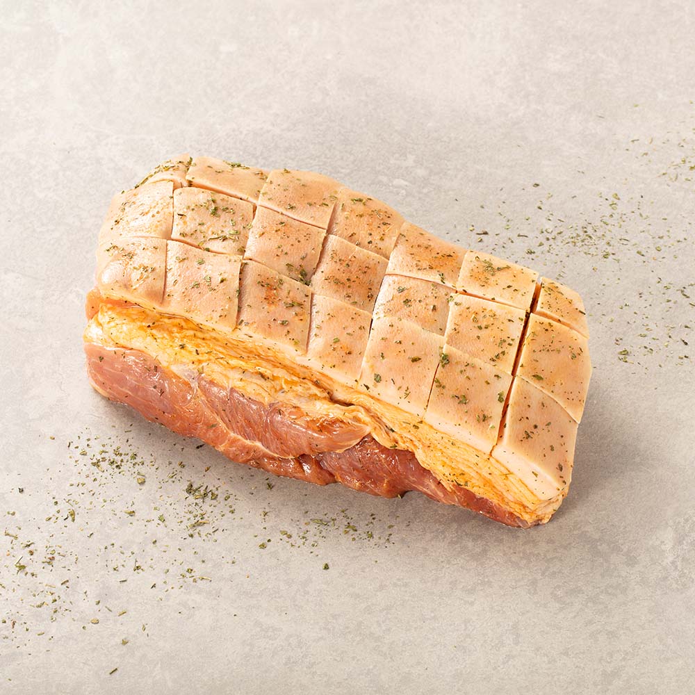 Paleta Suína Temperada com Arroz e Feijão