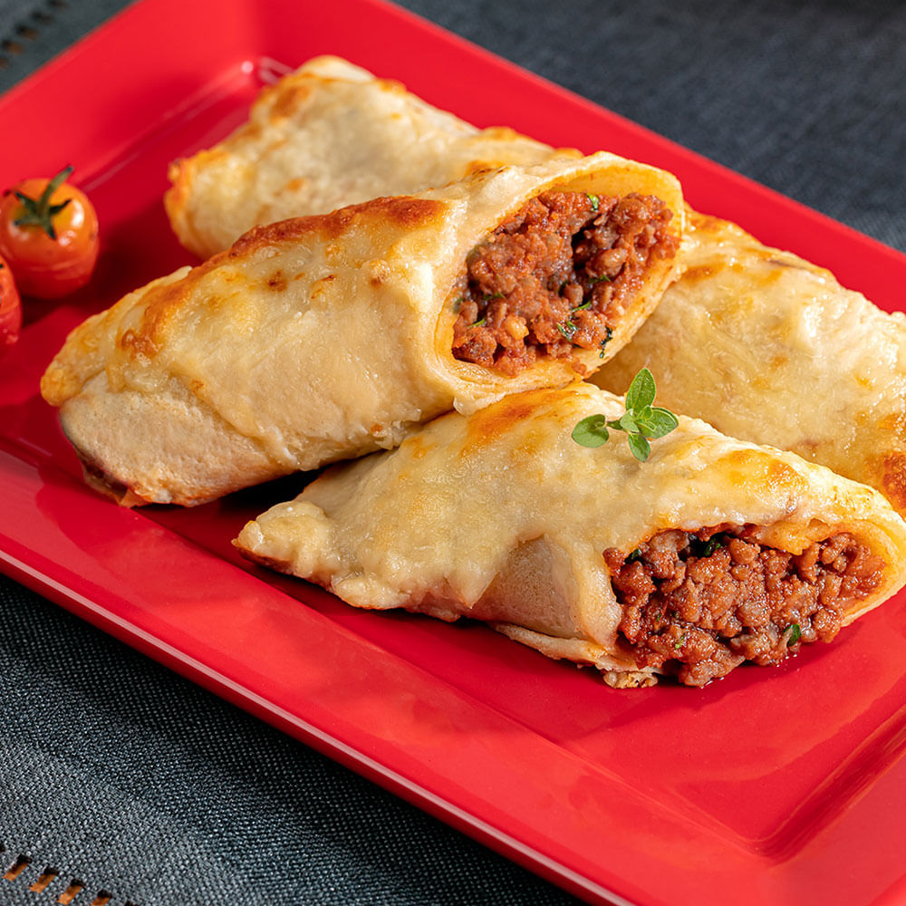 Receita de Panqueca de Carne Moída Gratinada ao Molho