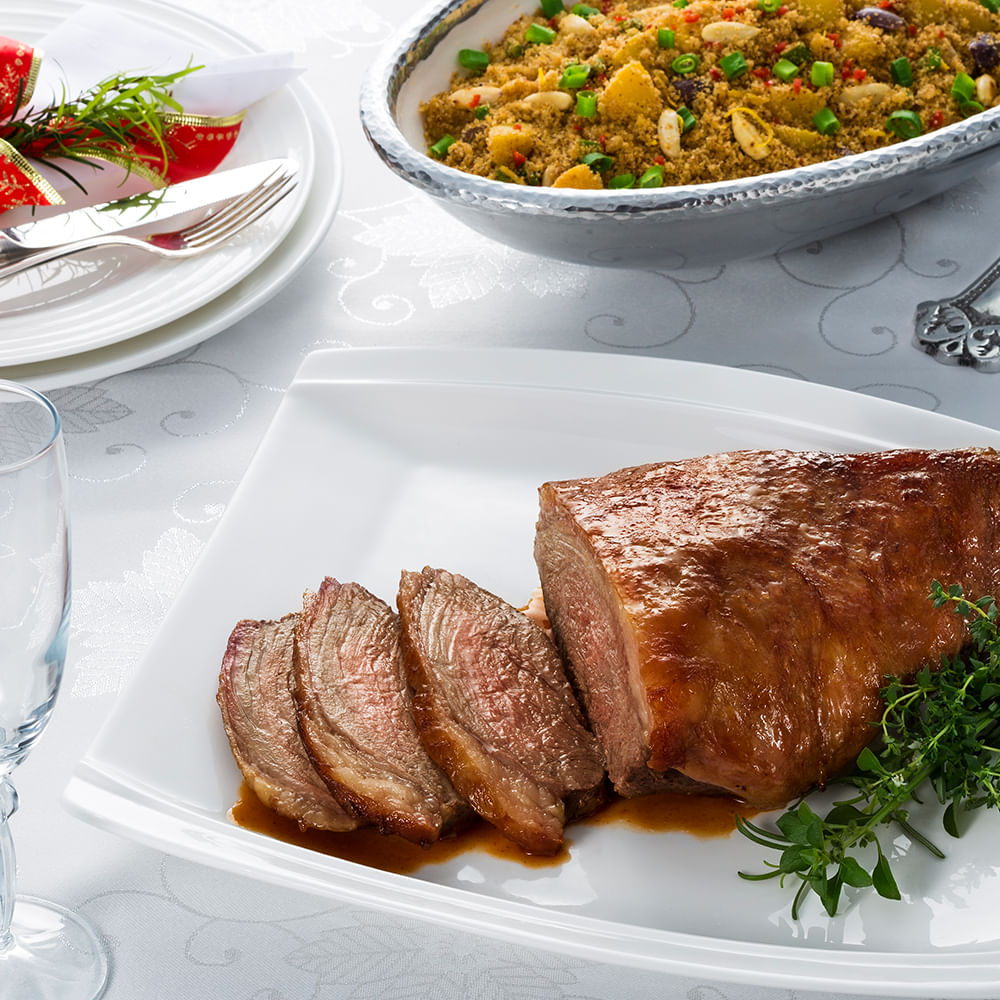 Picanha Natalina com Farofa de Pêssego