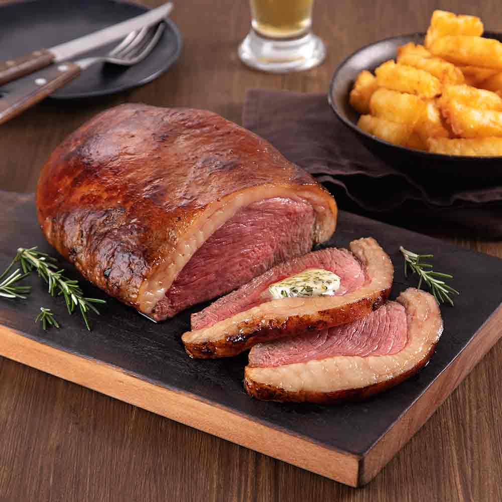 Picanha no Forno na Manteiga de Alecrim e Mandioca