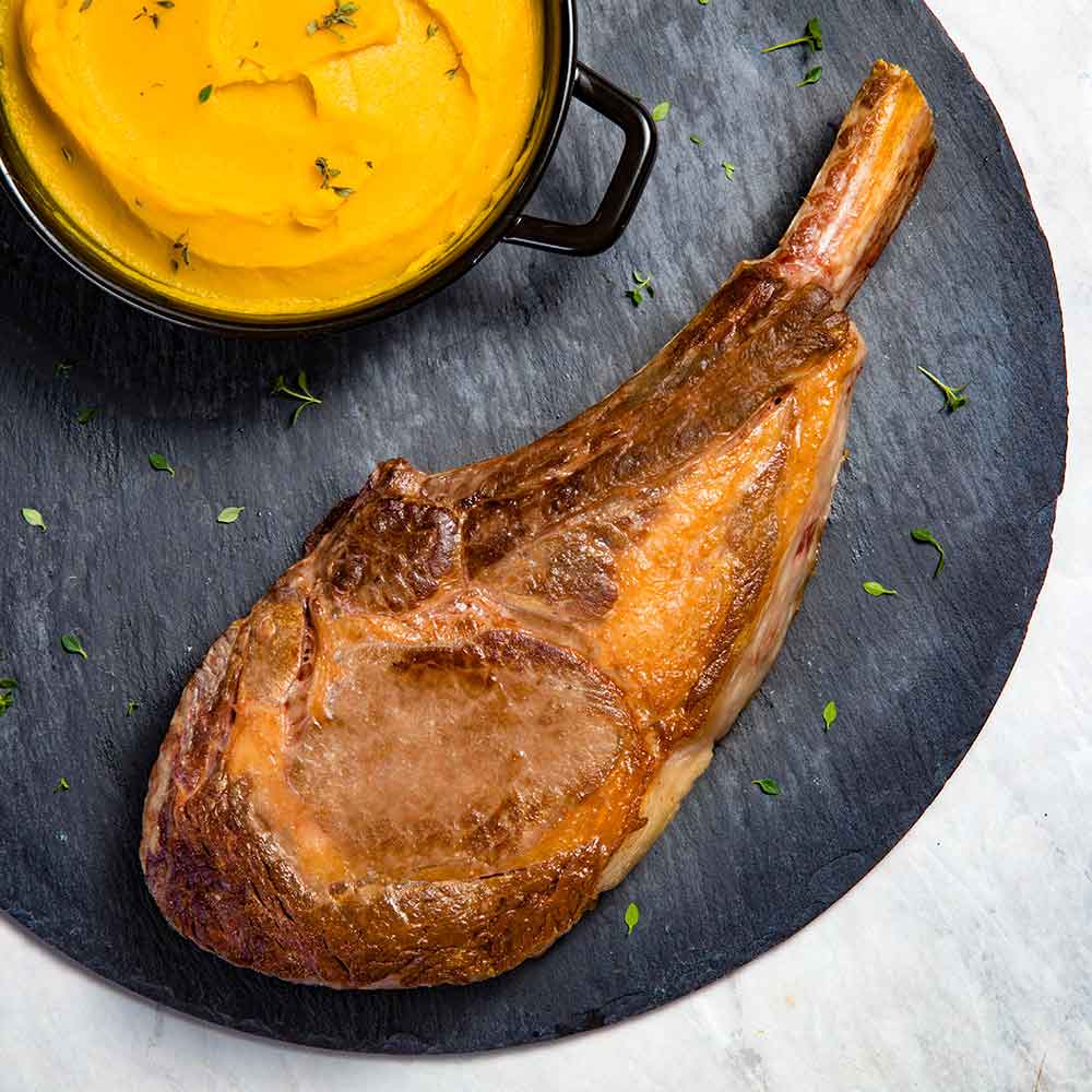 Receita de Prime Rib Black com Purê de Abóbora Cabotiá