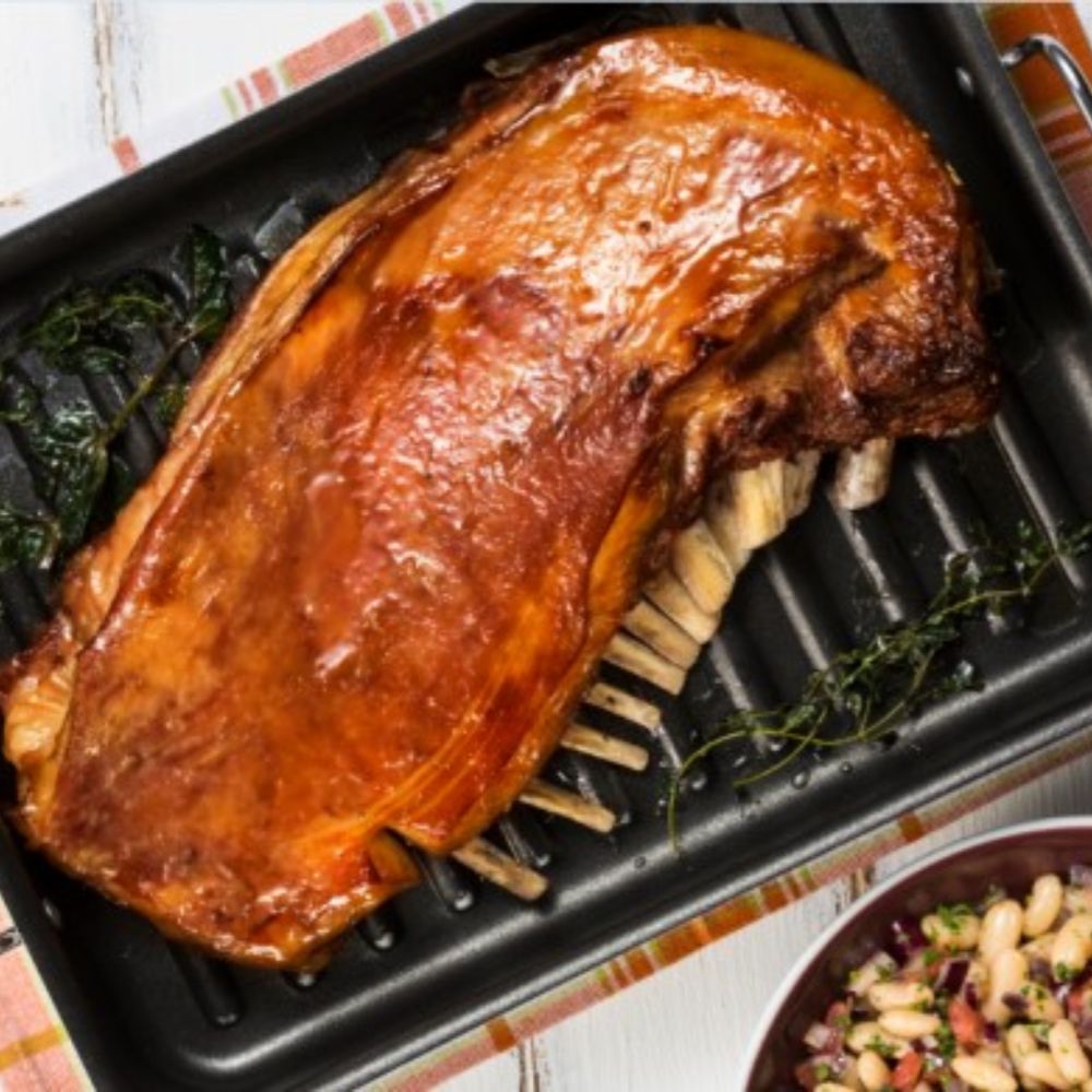 Receita de Costela de Cordeiro com Salada de Feijão Branco