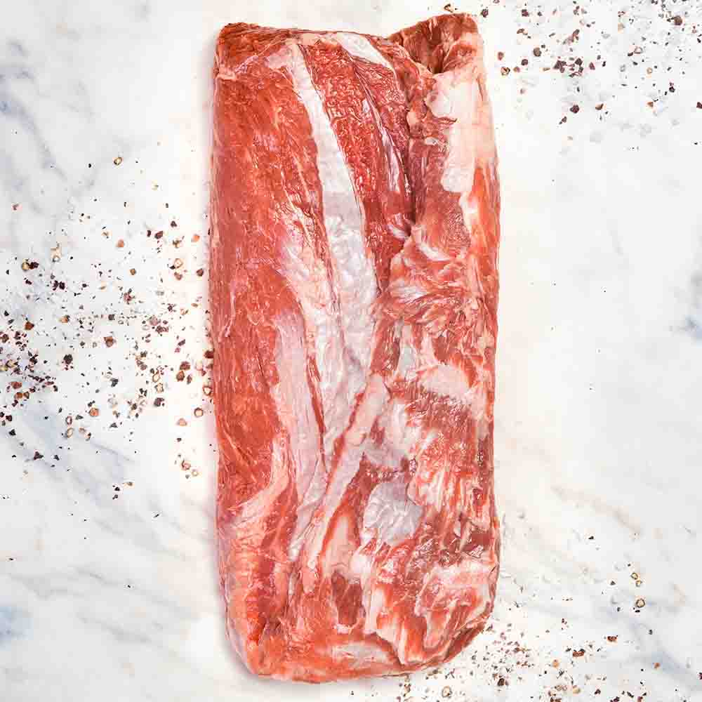 Ribeye Cap com Purê de Ervilha e Bacon Frito