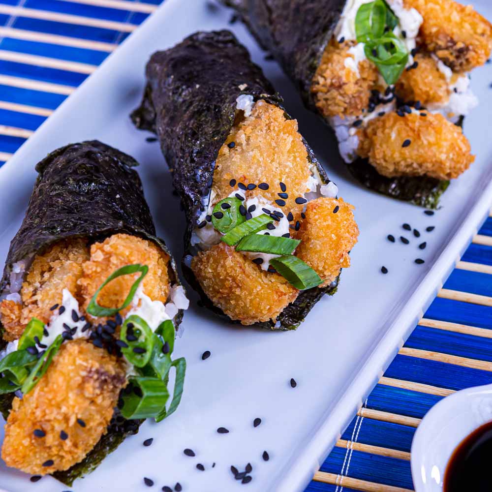 Temaki de Peixe Branco Empanado