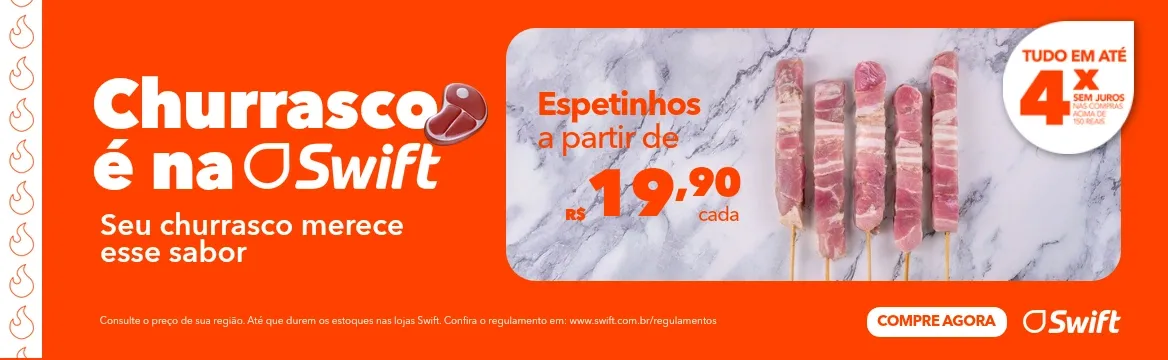 Espetinhos a partir de